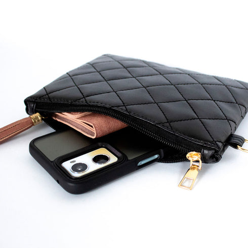 Rhombus Embroidery Accessories Pouch